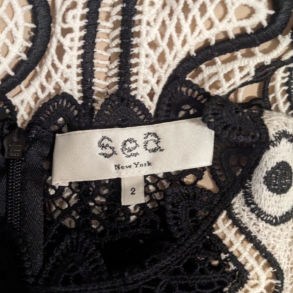 SEA New York Lola Crochet Lace Dress XS 2 - Picture 8 of 11